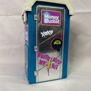 Blue and Silver Money Bucket Bag